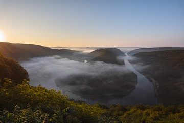 Sunset over Saarschleife, Germany