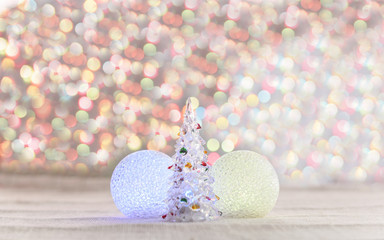 Christmas tree made of crystal