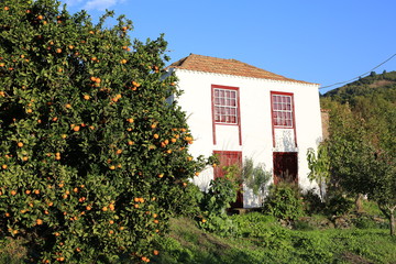 Fototapeta na wymiar Historic canarian house on La Palma, Spain