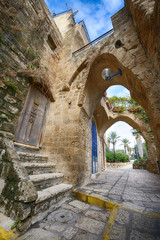 Typical view of Jaffa's narrow old alley.