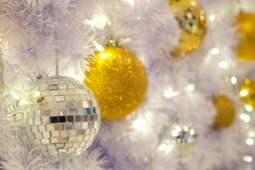 Decoration, golden ball for Christmas tree