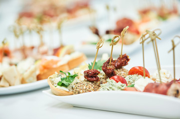 Delicious appetizer close-up