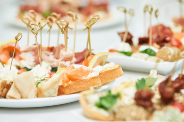 Delicious appetizer close-up