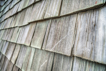 Wooden roof shingles