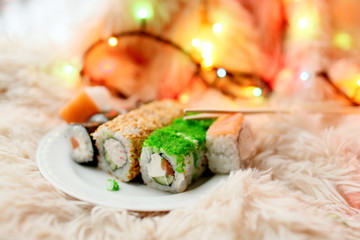 sushi rolls Christmas