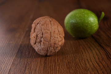 Two walnuts