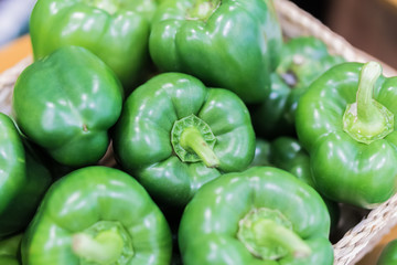 Fototapeta na wymiar Colorful sweet bell peppers, natural background.