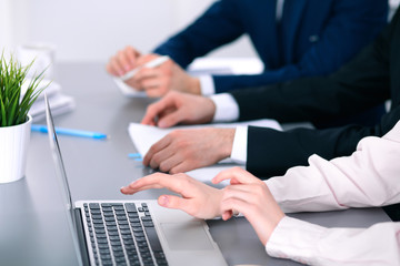 Group of business people working together in office