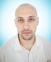 Young man studio portrait