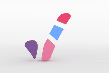 3d rendering of checkmark for process infographic design