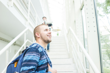 Young student in campus university