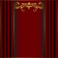 Red card with golden border