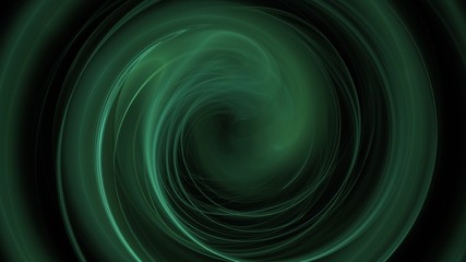 Weicher verwirbelter Nebel - dunkelgrün auf schwarzem Grund