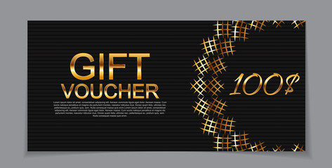 Gift Voucher Template for Discount Coupon  Vector Illustration