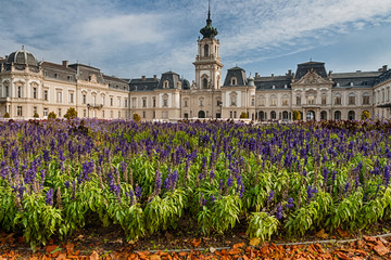 Festetics Palace with lavenders