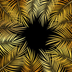 Palm Leaf Vector Background Illustration