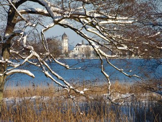 Fraueninsel im Chiemsee im Winter, Bayern, Deutschland
