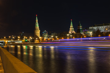 Fototapeta na wymiar Moscow night lights