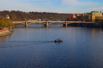 Vltava. Bridges. Prague.Czech Republic