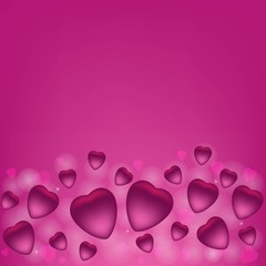 Valentine's day, Wedding vector background with hearts