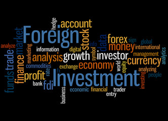 Foreign Investment, word cloud concept 4
