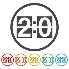 Scoreboard icons set 