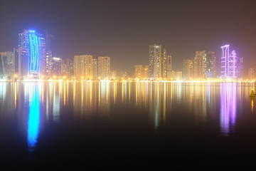 Fototapeta na wymiar Sharjah by night