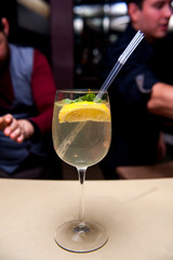 cocktail with lemon