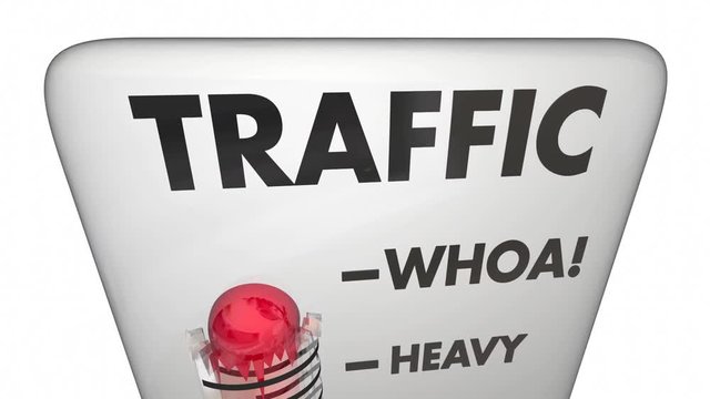 Traffic Thermometer Measure Audience Great Visitors 3d Animation