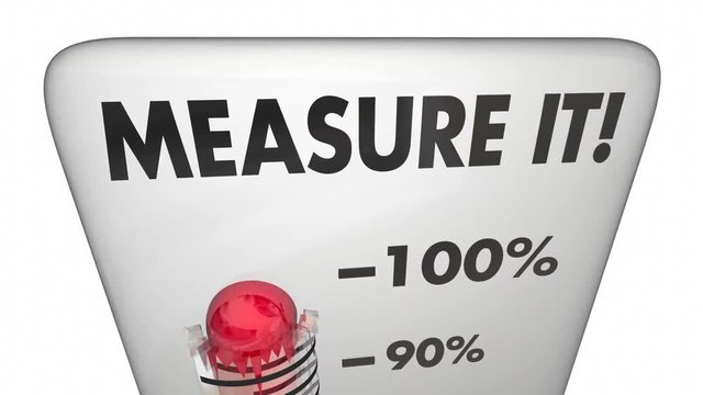 Measure It Thermometer Metrics Great Result Outcome 3d Animation