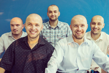Young bald people