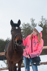 Obraz premium girl on horse