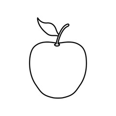 Delicious apple fruit icon vector illustration graphic design