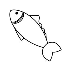 Fresh fish seafood icon vector illustration graphic design