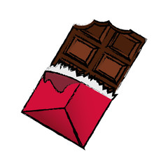 Delicious chocolate bar icon vector illustration graphic design