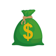 Isolated money bag icon vector illustration graphic design