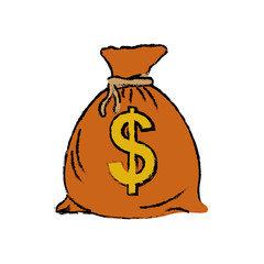 Isolated money bag icon vector illustration graphic design