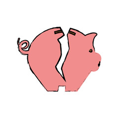 Piggy money savings vector illustration graphic design