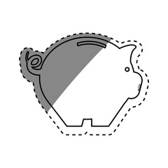Piggy money savings icon vector illustration graphic design