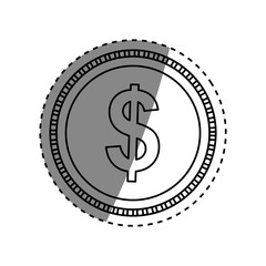 Isolated coin money icon vector illustration graphic design
