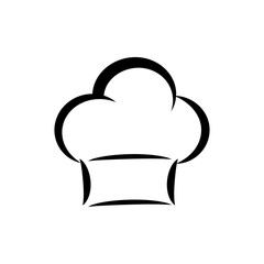 Chef hat silhouette icon vector illustration graphic design