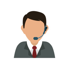 Call center consultant icon vector illustration graphic design