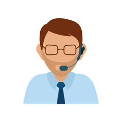 Call center consultant icon vector illustration graphic design