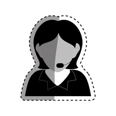Call center consultant icon vector illustration graphic design