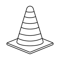 Isolated construction cone icon vector illustration graphic design