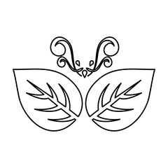 Leaves natural concept icon vector illustration graphic design