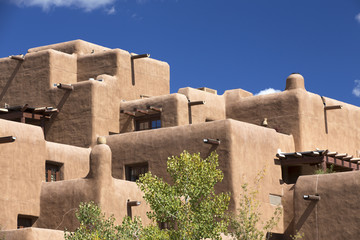 Fototapeta premium Architektura południowo-zachodnia - Santa Fe, Nowy Meksyk