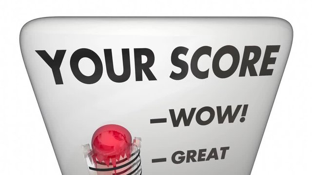 Your Score Thermometer High Level Winner 3d Animation