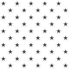 Stylish abstract seamless pattern with black graphic stars.