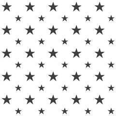 Stylish abstract seamless pattern with black graphic stars.